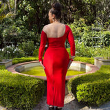 Haviva Red Bodycon Dresss